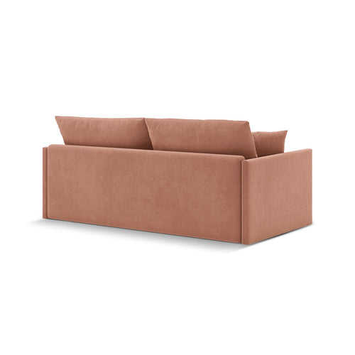 Cosmopolitan Design - Converteerbare bank Shannon 3-zits, flueel roze - 94x209x87cm