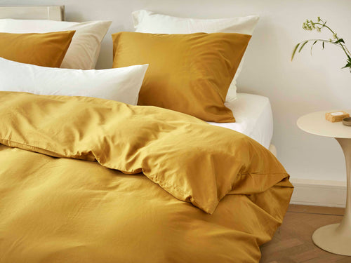 Yumeko dekbedovertrek katoen satijn classic gold 260x220 + 2/60x70 - vtwonen shop