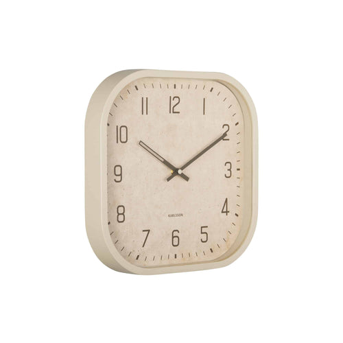 Karlsson wandklok Elemental Cuadrado - wit - Ø30cm