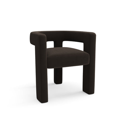 Sia Home - Eetkamerstoelen ALYA - Zacht fluweel - Zwart - 66cm - vtwonen shop