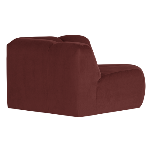 WOOOD hoekelement recht Mojo - Velvet - Kastanjebruin - 74x105x105