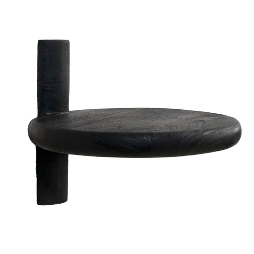 Giga Meubel Wandplank Febe - Zwart Mangohout - 25x25x20cm