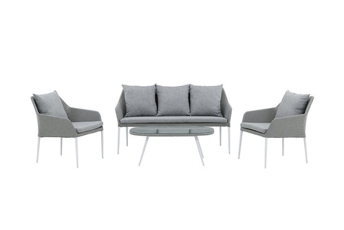 Rebellenclub Loungeset Haze - Wit Grijs
