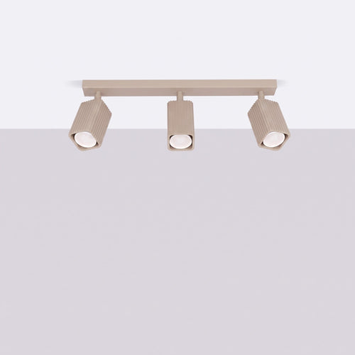 Sollux Lighting Plafondlamp RAYO 3L taupe - 45x6x16,5cm