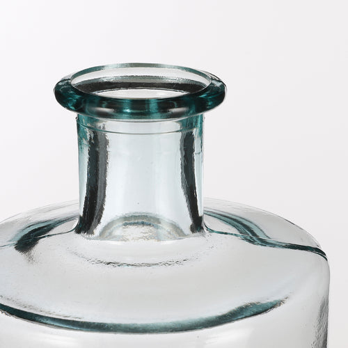 Mica Decorations Guan Fles Vaas - H40 x Ø15 cm - Gerecycled Glas - Transparant - vtwonen shop