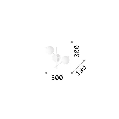 Ideal Lux ATLAS Bolvormige wandlampen goudkleurig 2x G9