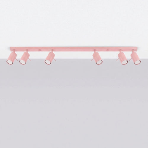 Sollux Lighting Plafondlamp RING 6L roze - 118x6x16cm