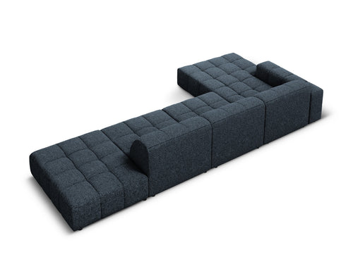 Cosmopolitan Design linker hoekbank Chicago 5-zits, chenille koningsblauw - 167x348x78cm