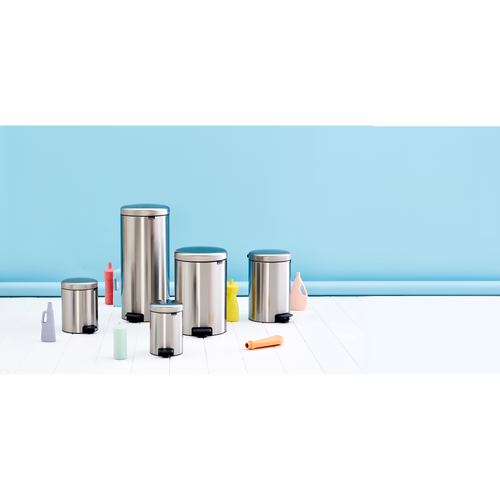 Brabantia NewIcon Pedaalemmer, 5 liter, kunststof binnenemmer - Matt Steel