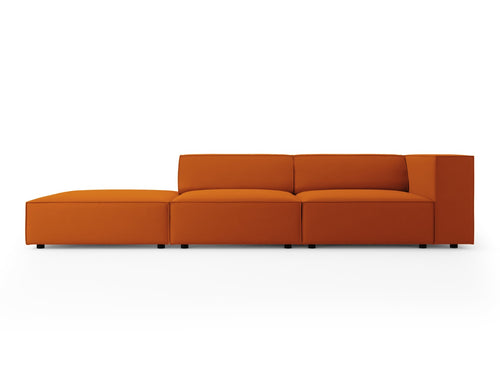 Cosmopolitan Design linker bank Arendal 4-zits, flueel, terracotta - 102x262x70cm