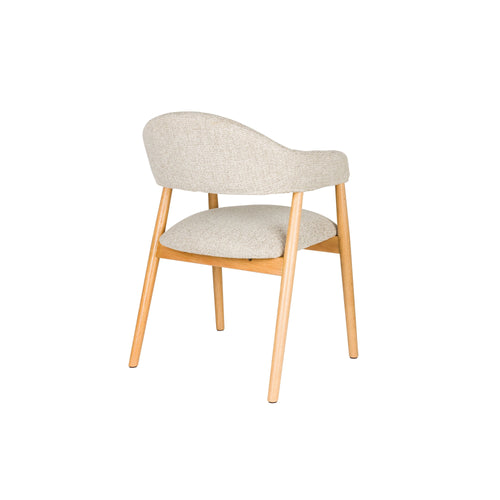 Housecraft Living Indy Eetkamerstoelen met leuning Licht Bruin/ Beige - Set van 2