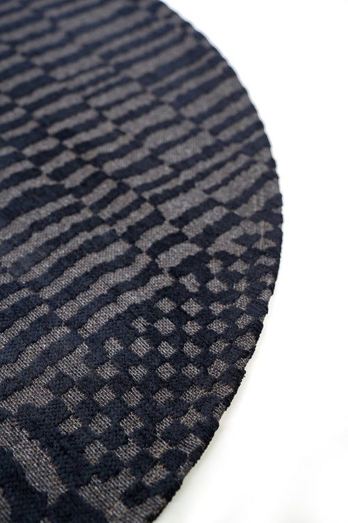 Remix vloerkleed 3652 Noir Baobab - Zwart - 140 x 140 cm