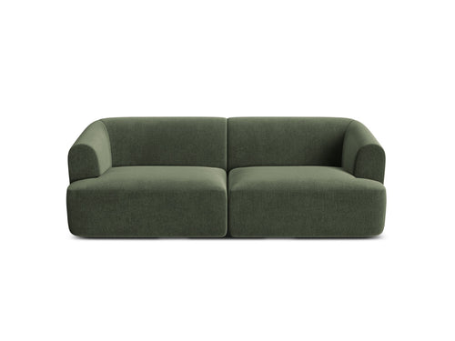 Cosmopolitan Design Modulaire bank Campi 3-zits, flueel groente - 90x220x70cm