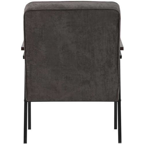 WOOOD fauteuil Sally - Polyester - Antraciet - 87x65x82 - vtwonen shop