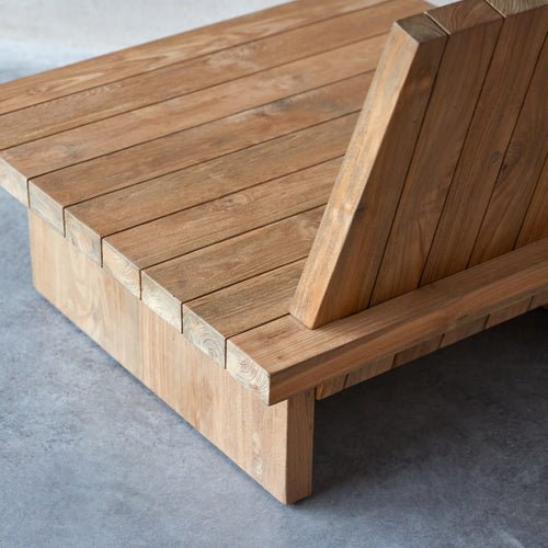 Tikamoon Fauteuil van gerecycled massief teak - Naturel
