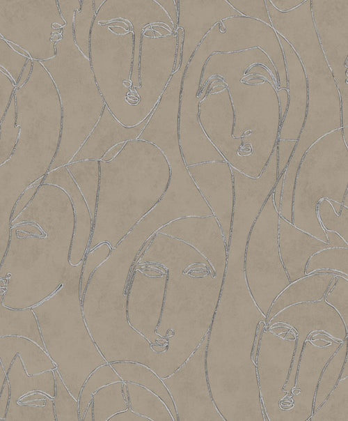 Masureel behang grafisch motief bruin - 53 cm x 10.05 m - 630023 - vtwonen shop