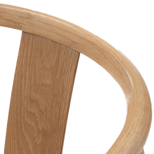 Olivine Kenza Eikenhouten Eetkamerstoel - Naturel met Rieten Zitting - vtwonen shop