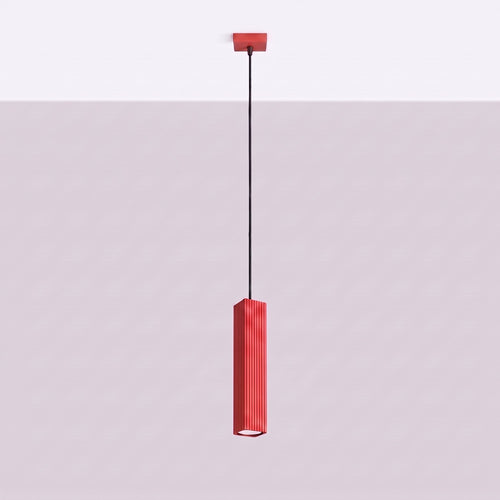 Sollux Lighting Hanglamp RAYO 1 rood - 8x8x118cm