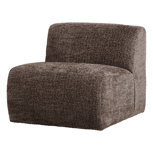WOOOD 1-zits bank Mojo Base - Wollig - Bruin - 74x84x97