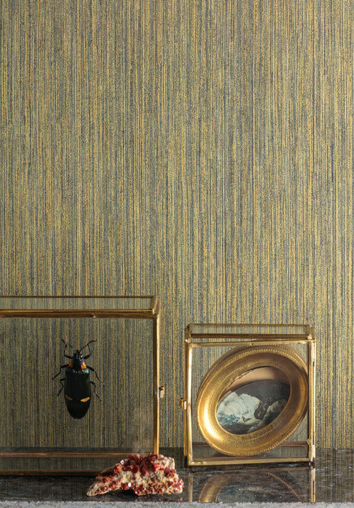 Masureel behang met structuur geel - 53 cm x 10.05 m - 630073