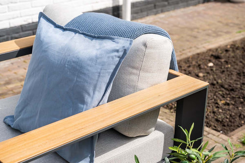 Levanto 5-persoons loungeset - aluminium -teaklook- Garden Impressions - vtwonen shop