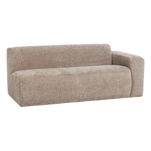 WOOOD 2-zits bank arm rechts Mojo Base - Wollig - Donkerzand - 74x185x97