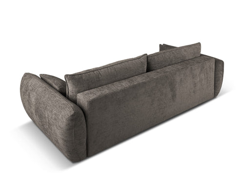 Cosmopolitan Design Slaapbank met opbergdoos Matera 3-zits, chenille, grijs - 108x240x86cm