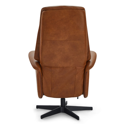 Furnhouse relaxfauteuil Delta - Cognacbruin - Draaibaar - 79x90x114