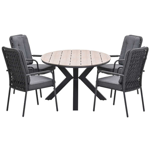 Garden Impressions tuinset Aleria - Tulli - Napoli sand - 180x115x75 cm - 5-delig