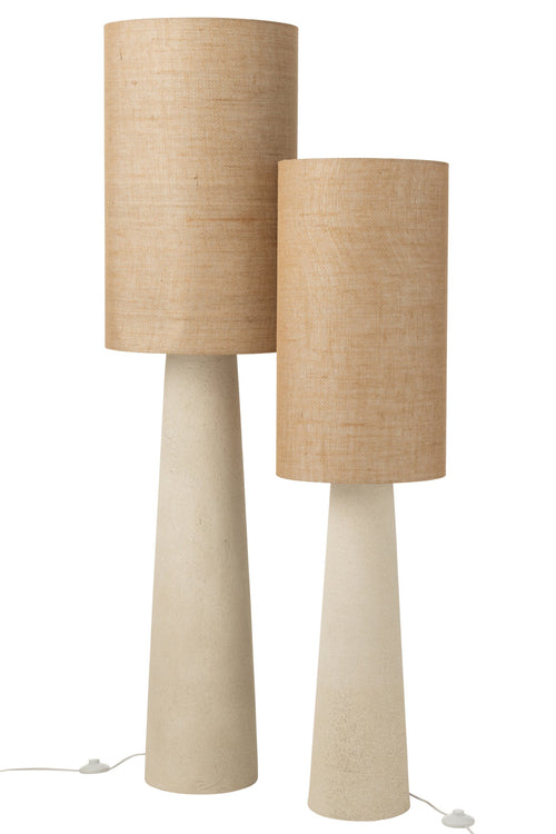 J-Line vloerlamp Ava - glasvezel/jute - naturel - large