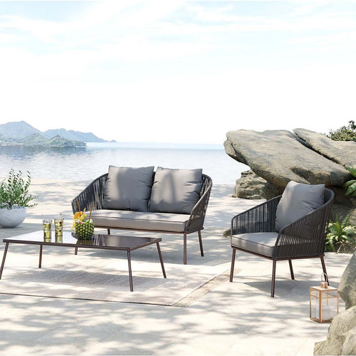 Kare Design Tuinfauteuil Elba grijs