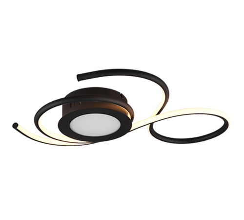 Trio Leuchten plafondlamp Jive - 2 lichts - 50  x 7   cm - zwart - vtwonen shop