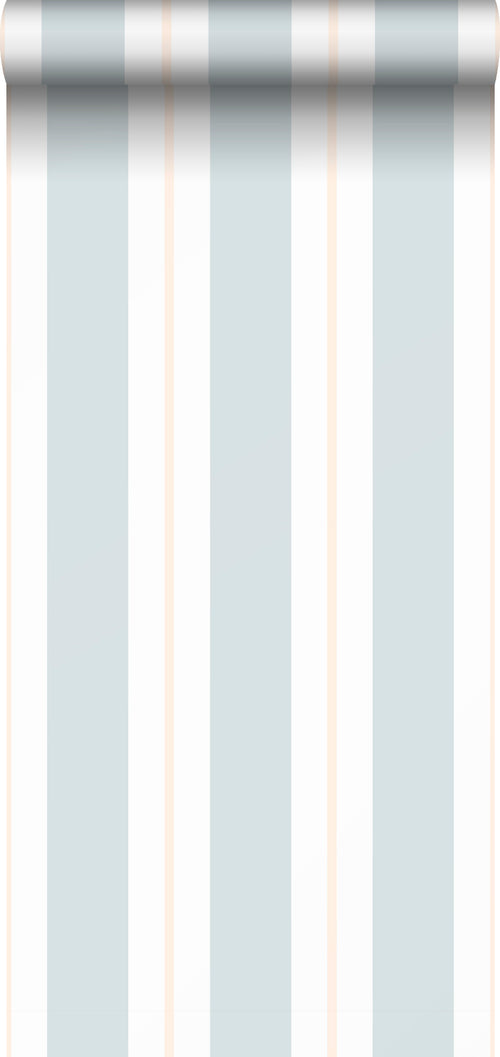 Sanders & Sanders behang strepen vergrijsd blauw - 53 cm x 10 m - 640307