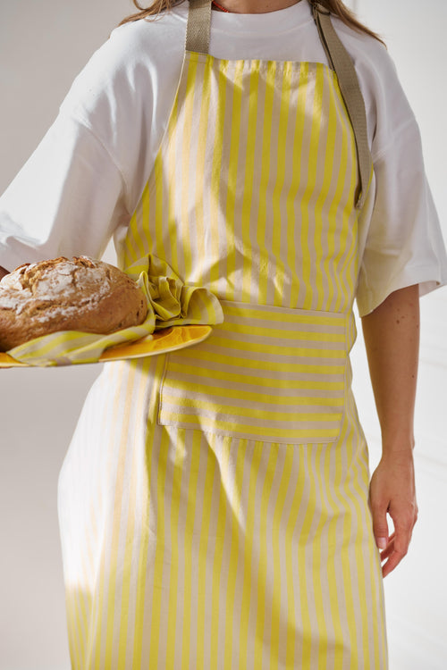 Pip Studio - Schort Stripes - Geel - 72x89,5 cm