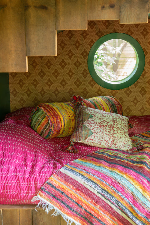 J-Line kussen Bolster Chindi - katoen/polyester - mix