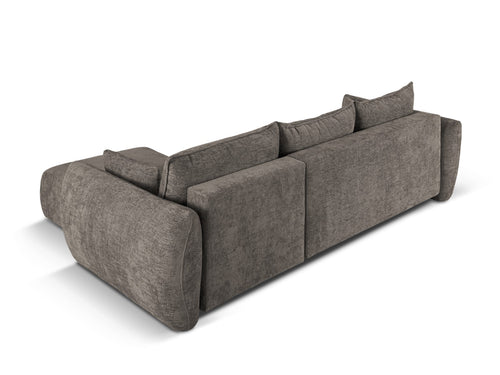 Cosmopolitan Design Converteerbare hoekbank rechts met opbergdoos Matera 4-zits, chenille, grijs - 173x253x86cm