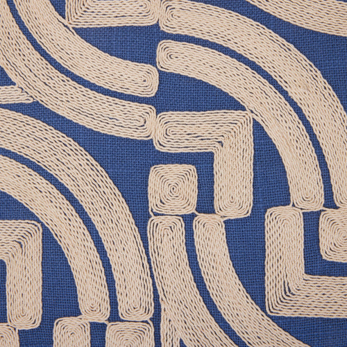 Madura Kussenovertrek Iakobo blauw en natuurlijk 40x40 cm