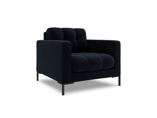 Cosmopolitan Design Fauteuil Bali flueel, donkerblauw - 96x87x75cm