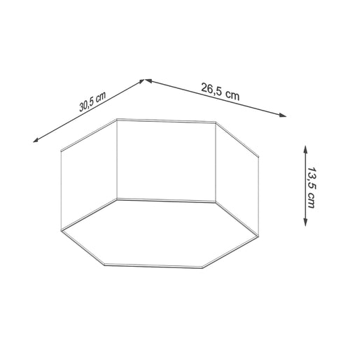 Sollux Lighting Plafondlamp SUNDE 13 wit - 30,5x26,5x13,5cm