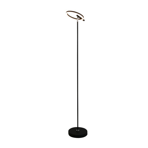 Searchlight Space LED vloerlamp, zwart metaal