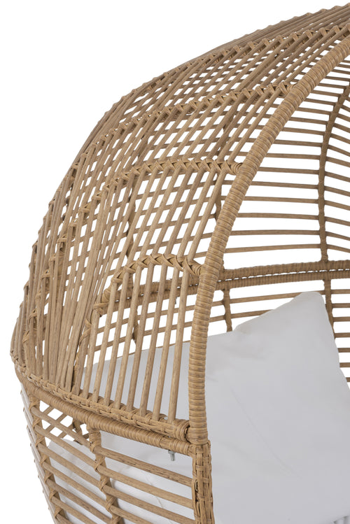 J-Line loungestoel Ovaal - staal - naturel - vtwonen shop