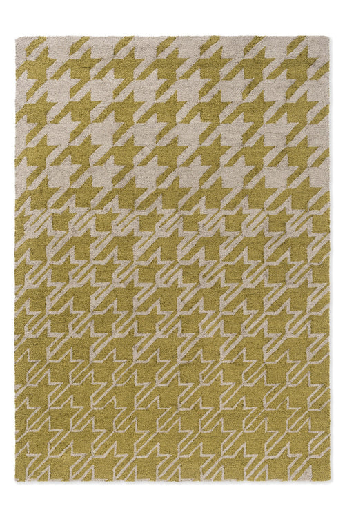 Vloerkleed Ted Baker Houndstooth Mustard Outdoor 140x200 cm - vtwonen shop