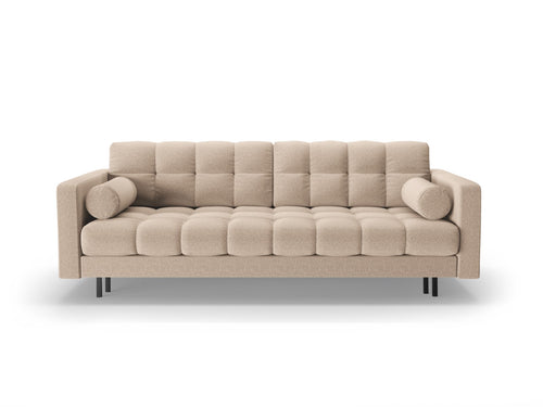 Cosmopolitan Design Slaapbank met opbergdoos Bali 3-zits, structurele stof beige - 84x222x105cm