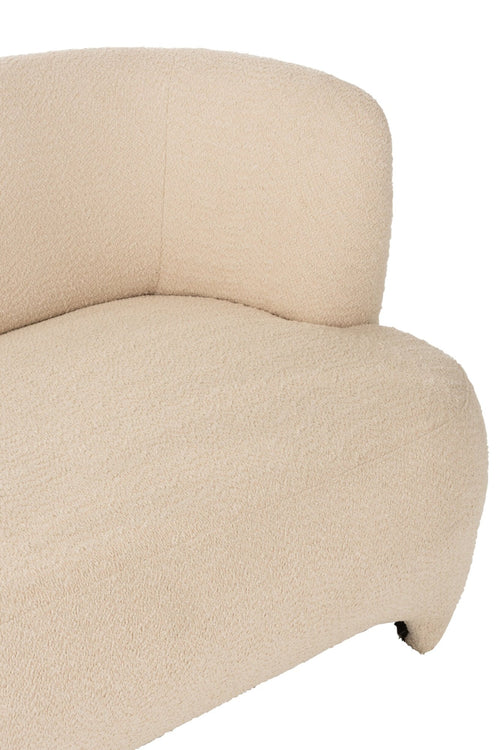 J-Line zetel 2/3-Zit Gebreid - hout - wit