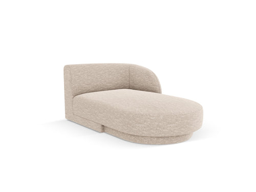 Micadoni rechter chaise longue Miley 2-zits, structurele stof beige - 156x90x70cm