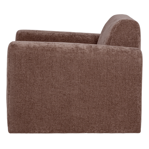 WOOOD fauteuil slub Umina - Chenille - Oudroze
