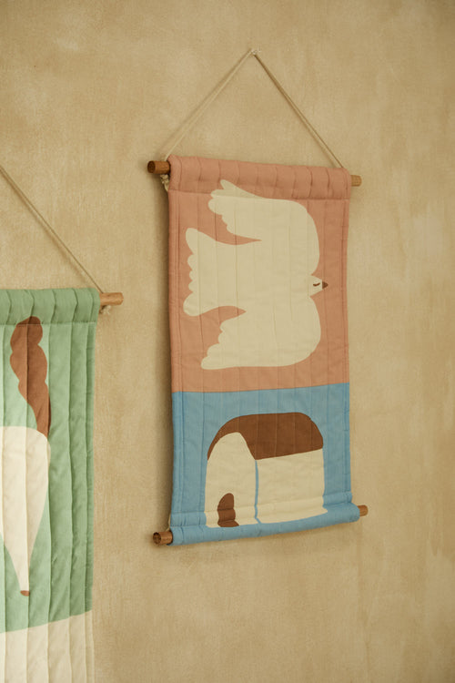 Calma House Muurdecoratie Camp - Meerkleurig - 30x40