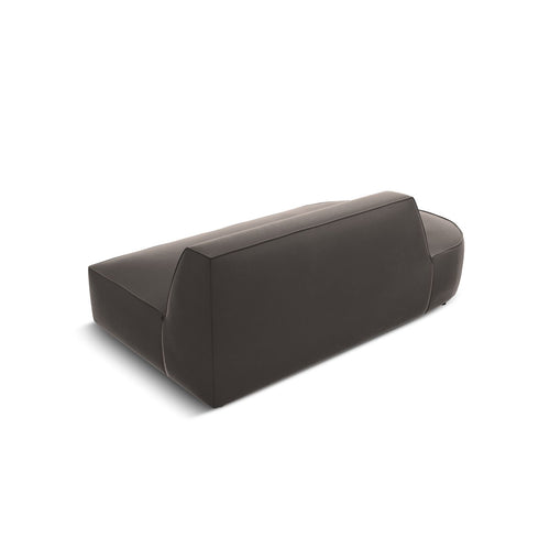 Cosmopolitan Design - Linker modulaire bank Siena 2-zits, flueel donkergrijs - 93x181x69cm