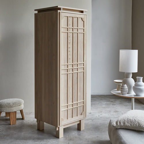 Tikamoon Massief eikenhouten kolomkast - Naturel - vtwonen shop