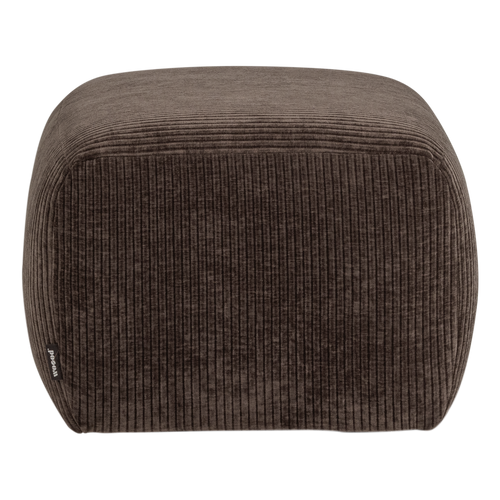 WOOOD poef Mojo Base - Ribstof - Bruin - 45x84x64